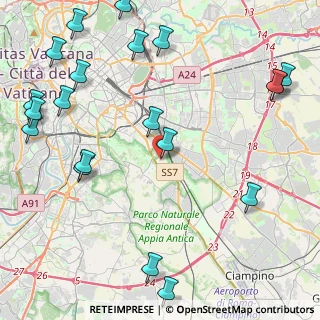 Mappa Via Campo Barbarico, 00178 Roma RM, Italia (6.3285)