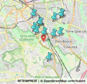 Mappa Via Campo Barbarico, 00178 Roma RM, Italia (1.69583)