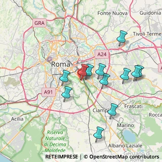 Mappa Via Campo Barbarico, 00178 Roma RM, Italia (7.60083)