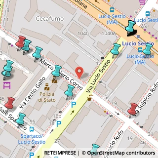 Mappa Via Lucio Sestio, 00178 Roma RM, Italia (0.09231)