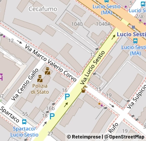 Mappa Via Lucio Sestio, 00178 Roma RM, Italia (0.092)