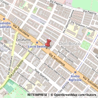 Mappa Via Tuscolana, 825, 00175 Roma, Roma (Lazio)