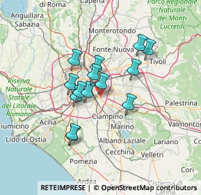 Mappa Via P. Togliatti, 00100 Roma RM, Italia (11.09857)