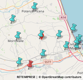 Mappa Viale della Vittoria, 62010 Montecosaro MC, Italia (5.32615)