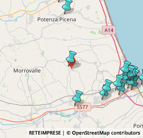 Mappa Viale della Vittoria, 62010 Montecosaro MC, Italia (5.84625)