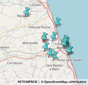 Mappa Viale della Vittoria, 62010 Montecosaro MC, Italia (6.83143)