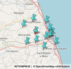 Mappa Viale della Vittoria, 62010 Montecosaro MC, Italia (6.00846)