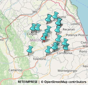 Mappa 62010 Treia MC, Italia (11.1695)