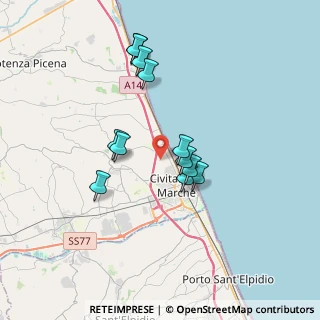Mappa Via Andrea Doria, 62012 Civitanova Marche MC, Italia (3.2025)