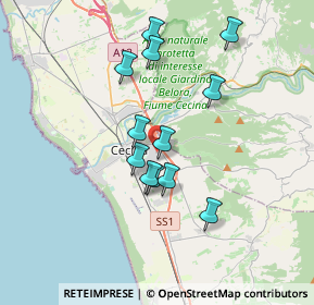 Mappa Via Palmiro Togliatti, 57023 Cecina LI, Italia (3.165)