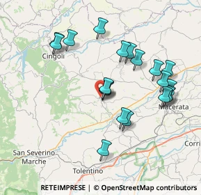 Mappa Via Monti Sibillini, 62010 Treia MC, Italia (7.625)