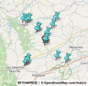 Mappa Via Monti Sibillini, 62010 Treia MC, Italia (6.6875)