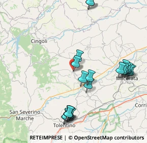 Mappa Via Monti Sibillini, 62010 Treia MC, Italia (9.3525)