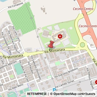 Mappa Via montanara, 57023 Cecina, Livorno (Toscana)