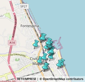 Mappa Via Gaspare Spontini, 62012 Civitanova Marche MC, Italia (0.84125)