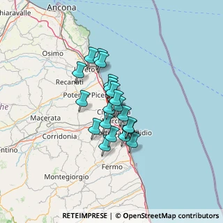 Mappa Via V. de Gama, 62012 Civitanova Marche MC, Italia (9.149)