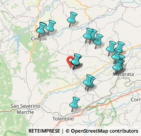 Mappa Via Fortunato Benigni, 62010 Treia MC, Italia (7.7925)