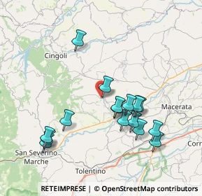 Mappa Via Fortunato Benigni, 62010 Treia MC, Italia (7.74938)