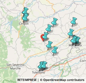 Mappa Via Fortunato Benigni, 62010 Treia MC, Italia (9.412)