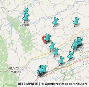 Mappa Via Fortunato Benigni, 62010 Treia MC, Italia (9.388)