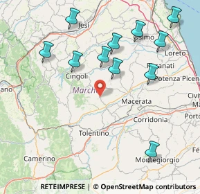 Mappa Borgo Vittorio Veneto, 62010 Treia MC, Italia (18.51636)
