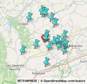 Mappa Borgo Vittorio Veneto, 62010 Treia MC, Italia (6.3)