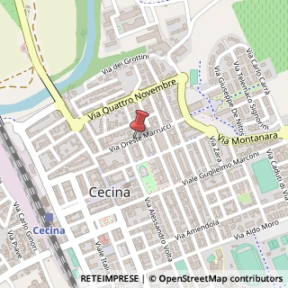 Mappa Via Oreste Marrucci, 52, 57023 Cecina, Livorno (Toscana)