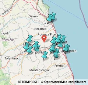 Mappa Via Po, 62010 Morrovalle MC, Italia (12.6225)