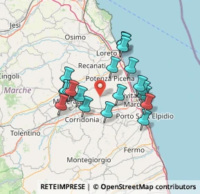 Mappa Via Po, 62010 Morrovalle MC, Italia (11.8465)