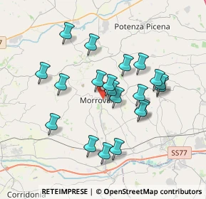 Mappa Viale C. Battisti, 62010 Morrovalle MC, Italia (3.3575)