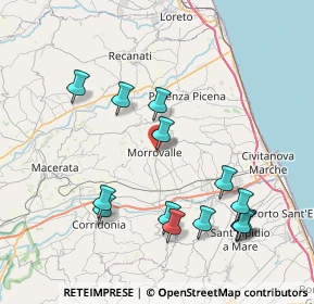 Mappa Viale C. Battisti, 62010 Morrovalle MC, Italia (8.69714)