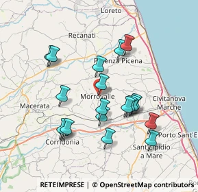 Mappa Viale C. Battisti, 62010 Morrovalle MC, Italia (7.06947)