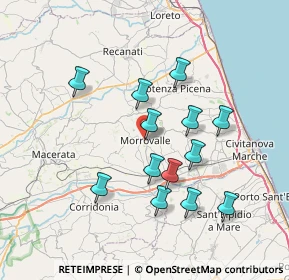 Mappa Via Scuole, 62010 Morrovalle MC, Italia (6.9)