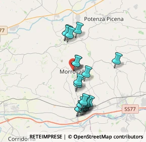 Mappa Via Scuole, 62010 Morrovalle MC, Italia (3.6045)