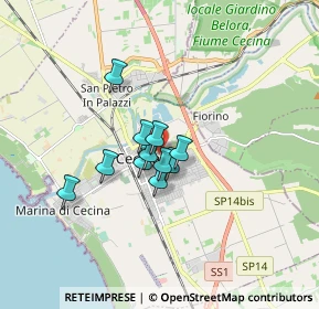 Mappa Via Giacomo Puccini, 57023 Cecina LI, Italia (1.06636)