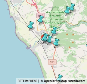 Mappa Via Giuseppe Verdi, 57023 Cecina LI, Italia (3.85727)