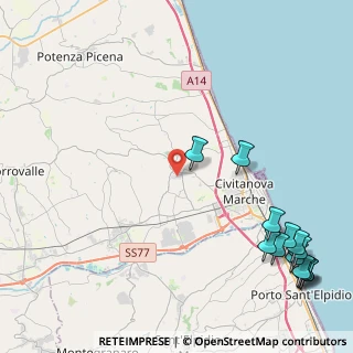 Mappa Via Aurelio Ciarrocchi, 62012 Civitanova Marche MC, Italia (6.53615)