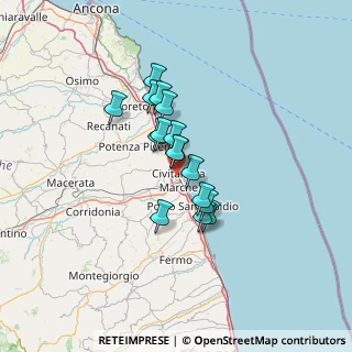 Mappa Via Liguria, 62012 Civitanova Marche MC, Italia (9.53063)