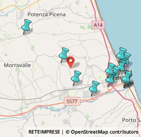 Mappa Località Cavallino, 62010 Montecosaro MC, Italia (5.06571)