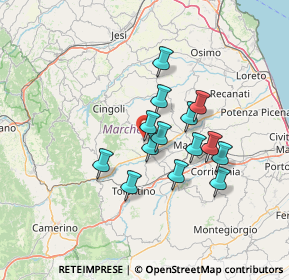 Mappa Corso Italia Libera, 62010 Treia MC, Italia (11.14857)