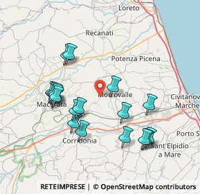 Mappa Borgo S. Lucia, 62010 Morrovalle MC, Italia (7.73053)