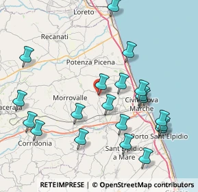 Mappa Via Aurelio Saffi, 62010 Montecosaro MC, Italia (9.069)