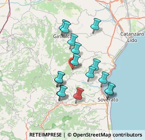Mappa Traversa II Via Generale Canistrà, 88050 Palermiti CZ, Italia (6.83125)