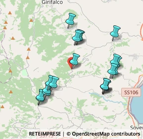 Mappa Traversa II Via Generale Canistrà, 88050 Palermiti CZ, Italia (4.381)