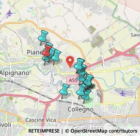 Mappa Via Verbania, 10044 Pianezza TO, Italia (1.38059)