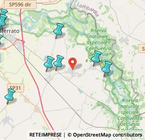 Mappa Vicolo, 15040 Ticineto AL, Italia (6.05455)