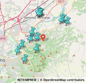 Mappa Strada Tetti Falchero, 10090 San Mauro torinese TO, Italia (3.99714)