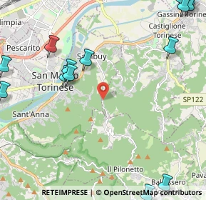 Mappa Strada Tetti Falchero, 10090 San Mauro torinese TO, Italia (3.344)