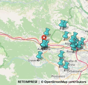 Mappa Via Cascina Rolle, 10051 Avigliana TO, Italia (8.091)