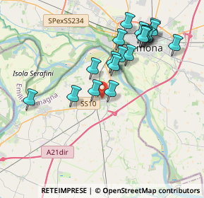 Mappa Via Stradello Peloso, 29010 Castelvetro Piacentino PC, Italia (3.8545)